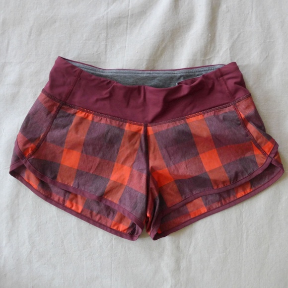 Lululemon Women 4 Speed Short Yama Check - Picture 1 of 15